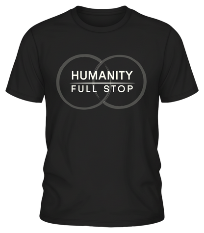 Humanity Full Stop Tee - Minimalist Ethical Statement Shirt