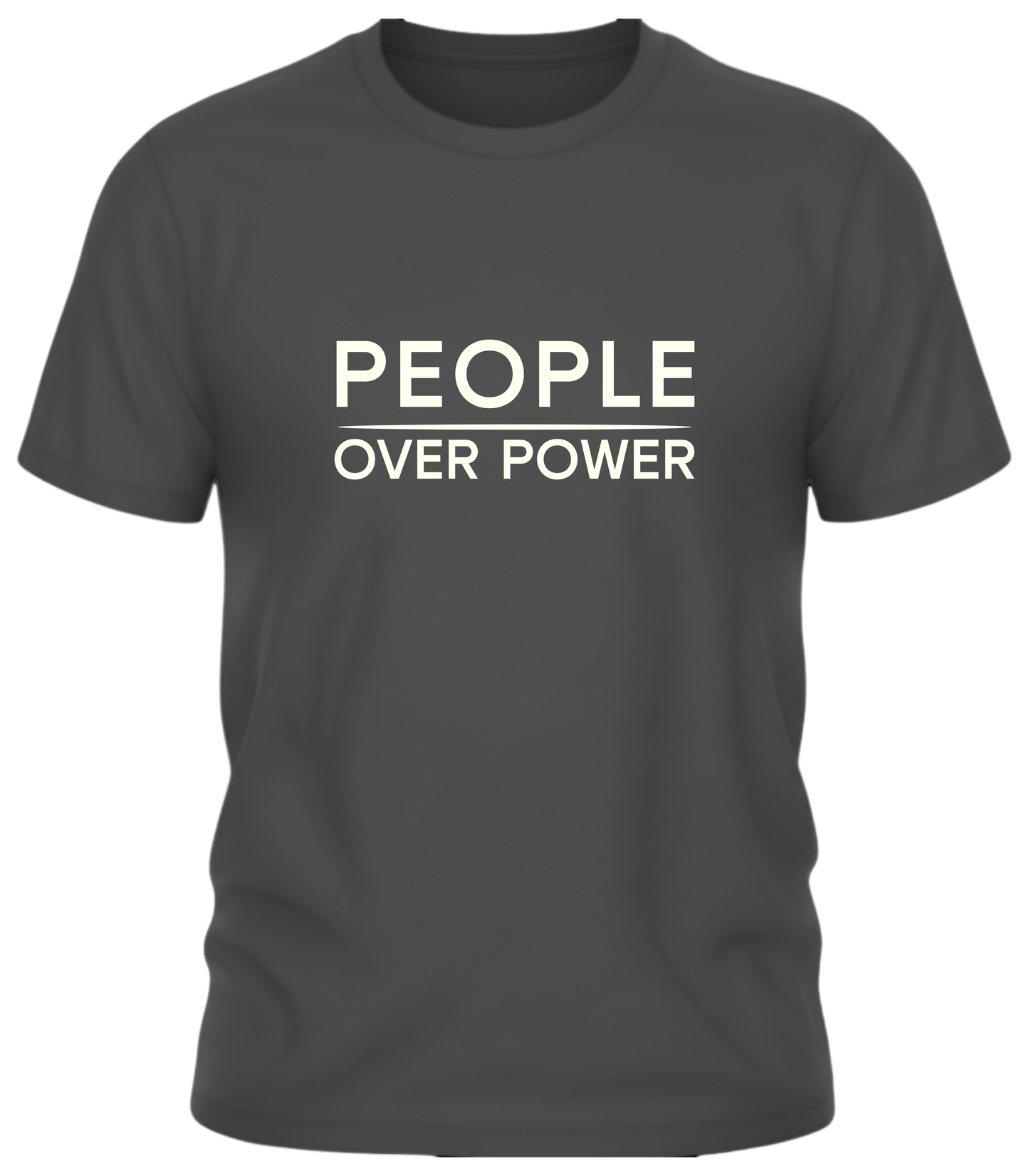 People Over Power T Shirt | Minimalist Ethical Statement Tee | Human Centered Values Apparel