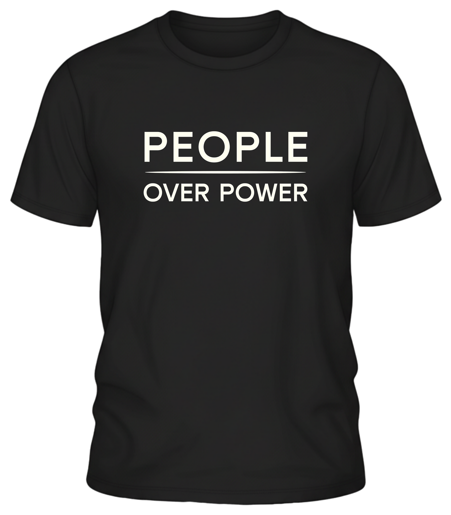 People Over Power T Shirt | Minimalist Ethical Statement Tee | Human Centered Values Apparel