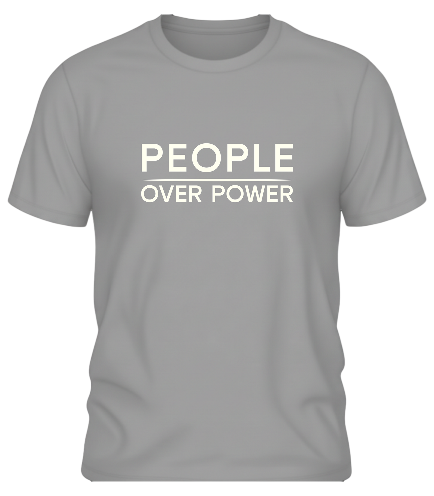 People Over Power T Shirt | Minimalist Ethical Statement Tee | Human Centered Values Apparel