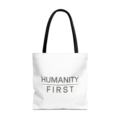 Humanity First Tote Bag — Minimalist Social Justice Canvas Tote