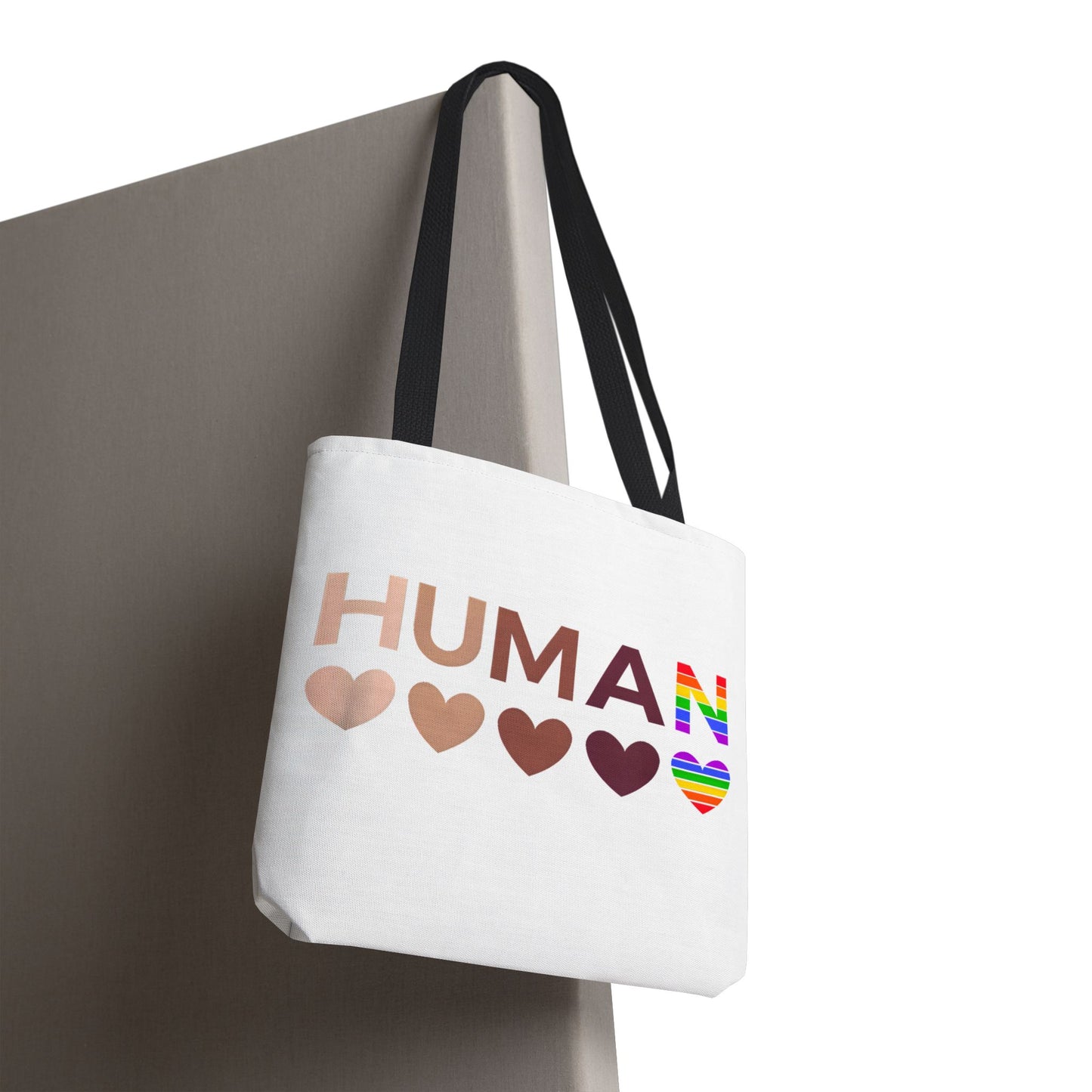 Human Unity Hearts Tote Bag — Refined Inclusive Statement (Gradient Edition)