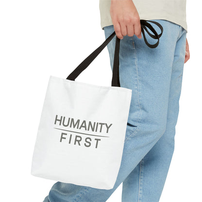 Humanity First Tote Bag — Minimalist Social Justice Canvas Tote