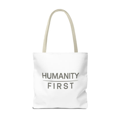 Humanity First Tote Bag — Minimalist Social Justice Canvas Tote
