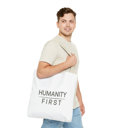 Humanity First Tote Bag — Minimalist Social Justice Canvas Tote