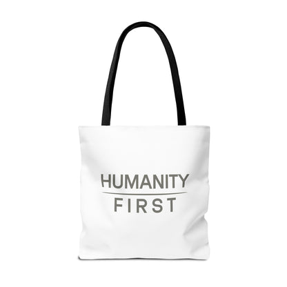 Humanity First Tote Bag — Minimalist Social Justice Canvas Tote
