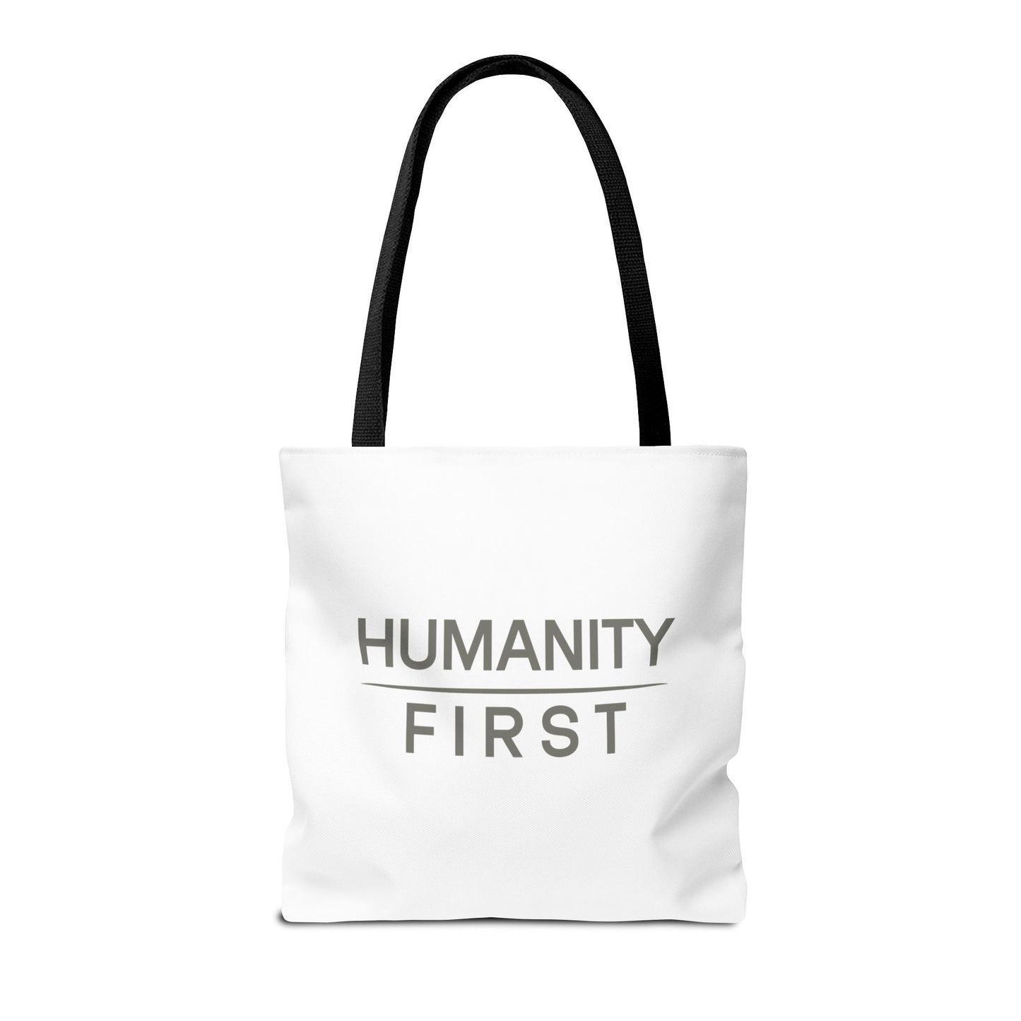 Humanity First Tote Bag — Minimalist Social Justice Canvas Tote