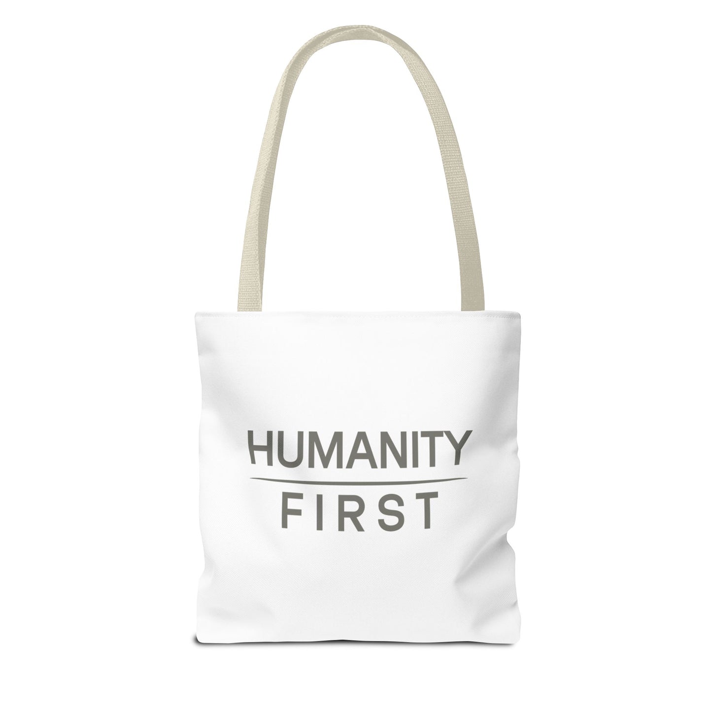 Humanity First Tote Bag — Minimalist Social Justice Canvas Tote