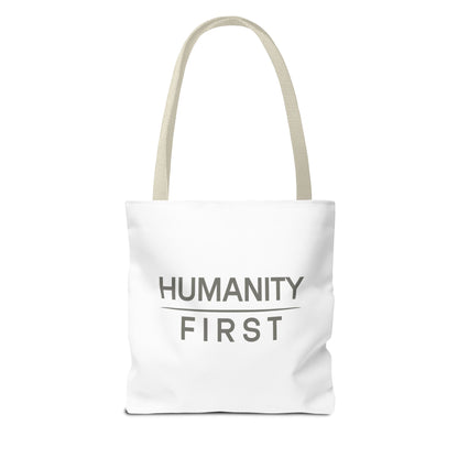 Humanity First Tote Bag — Minimalist Social Justice Canvas Tote