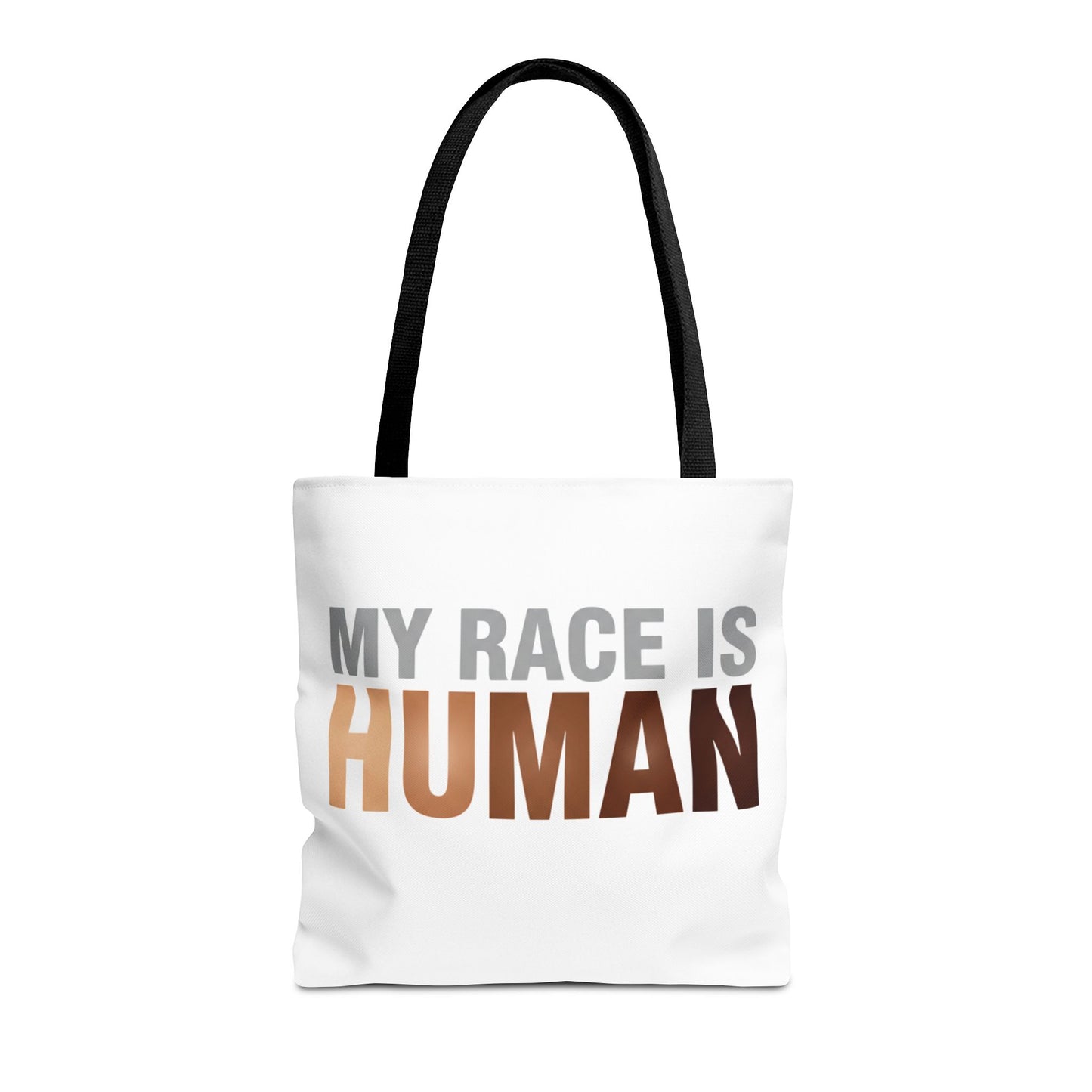 My Race Is Human Tote Bag — Refined Unity Statement (Gradient Edition)