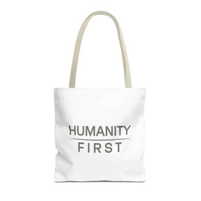 Humanity First Tote Bag — Minimalist Social Justice Canvas Tote
