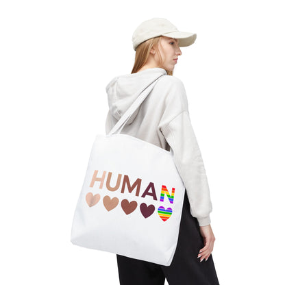 Human Unity Hearts Tote Bag — Refined Inclusive Statement (Gradient Edition)