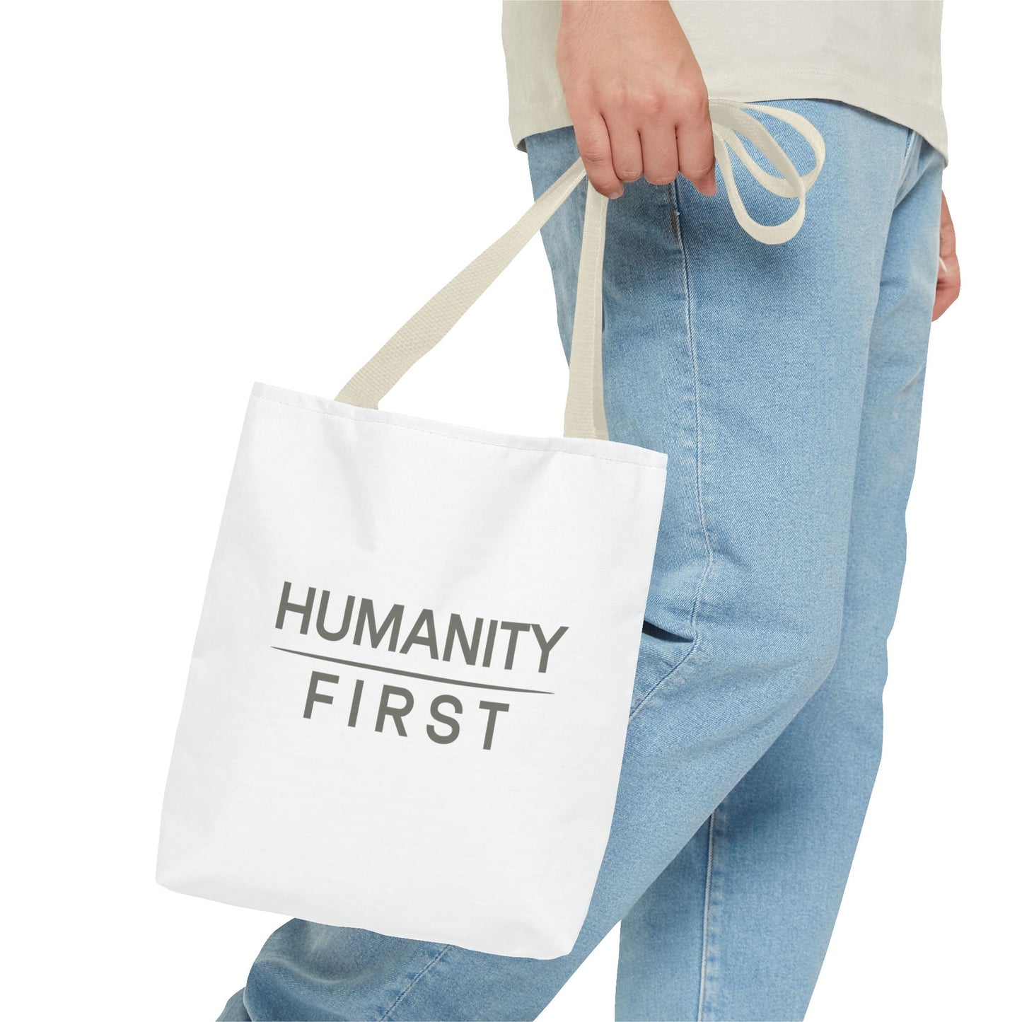 Humanity First Tote Bag — Minimalist Social Justice Canvas Tote