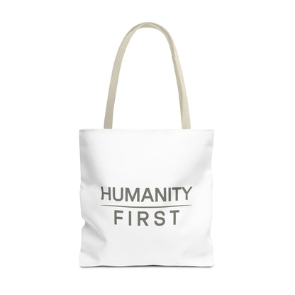 Humanity First Tote Bag — Minimalist Social Justice Canvas Tote